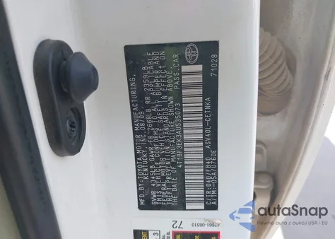 2010 Toyota Camry Le из США, поврежденный, VIN 4T1BF3EK3AU535073